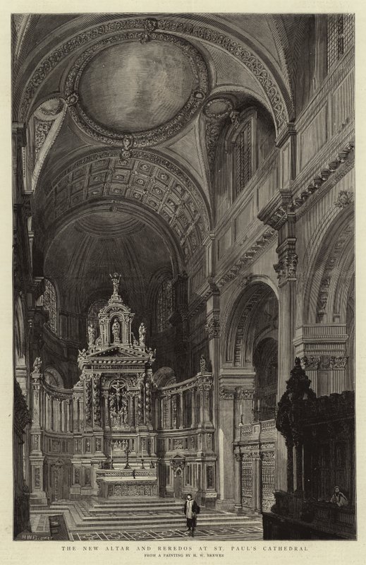 Det nye alteret og Reredos ved St Paul