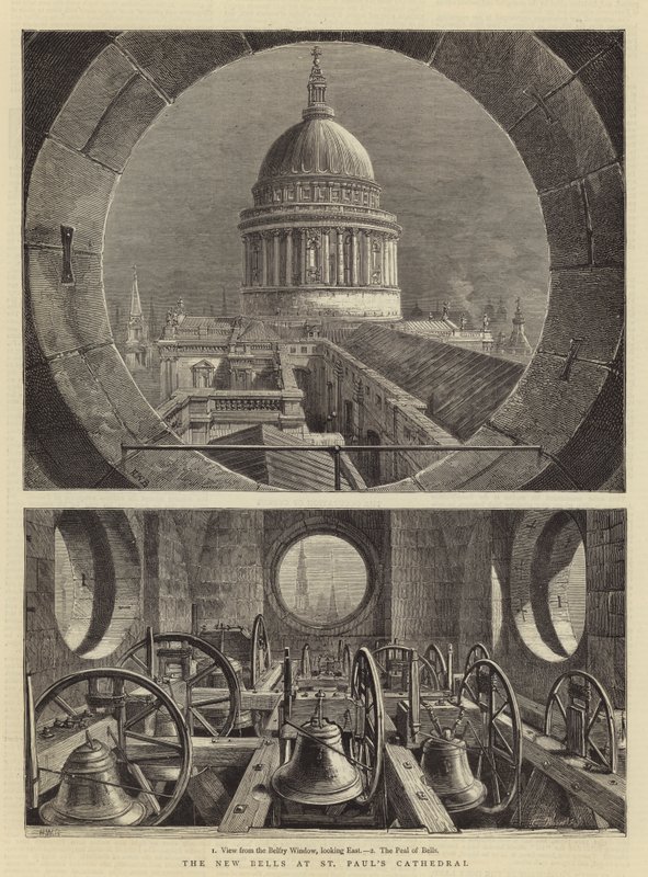 De nye klokkene ved St Paul's Cathedral av Henry William Brewer