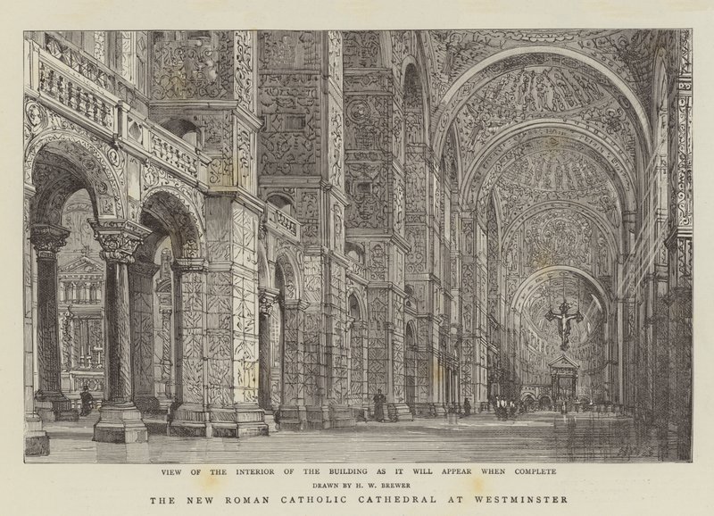 Den nye romersk-katolske katedralen i Westminster av Henry William Brewer
