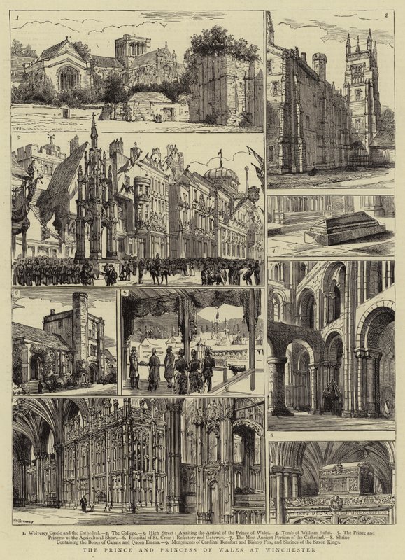 Prinsen og prinsessen av Wales i Winchester av Henry William Brewer