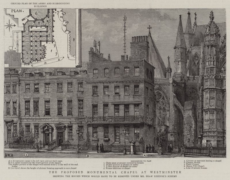 Det foreslåtte monumentale kapellet i Westminster av Henry William Brewer