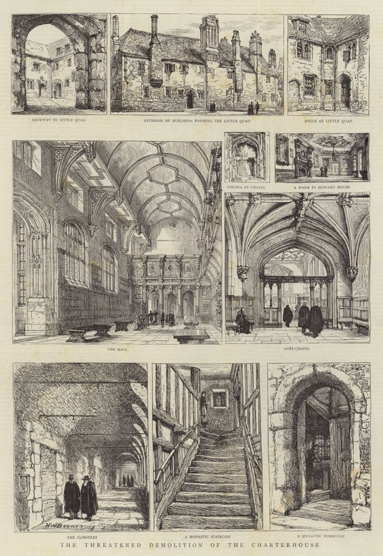 Den truede rivingen av Charterhouse av Henry William Brewer
