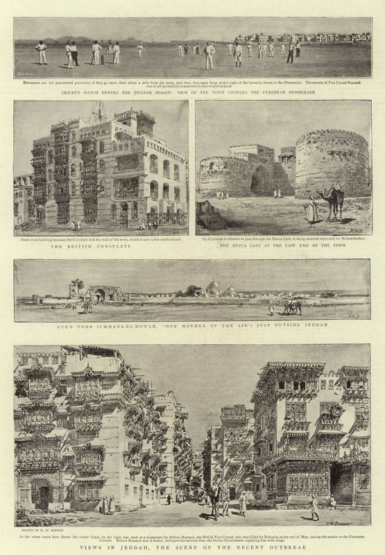 Utsikt i Jeddah, scenen for det nylige utbruddet av Henry William Brewer