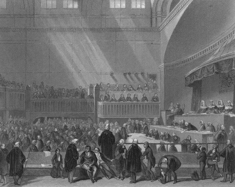 Rettssaken mot den irske politiske lederen, Daniel OConnell i 1844 av Henry after Warren