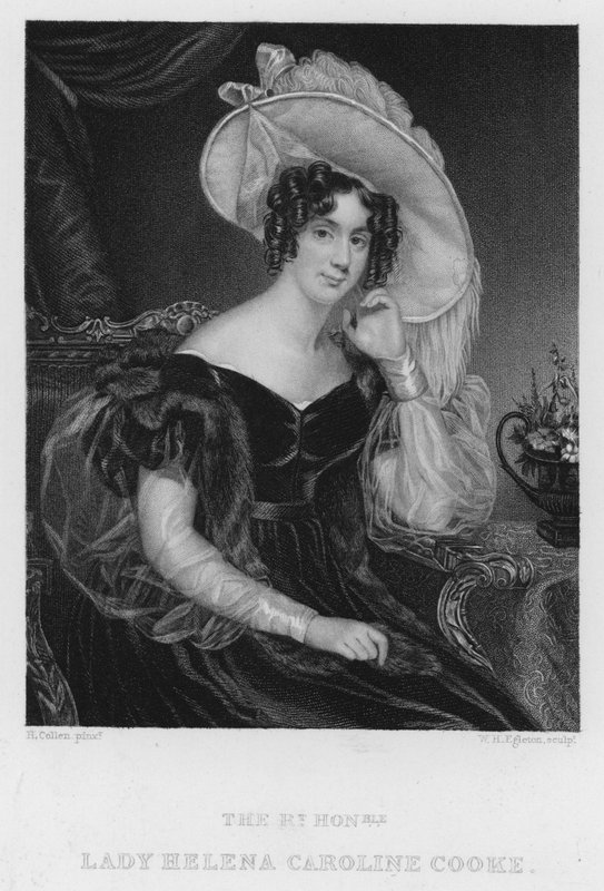 Lady Helena Caroline Cooke (gravering) av Henry (after) Collen