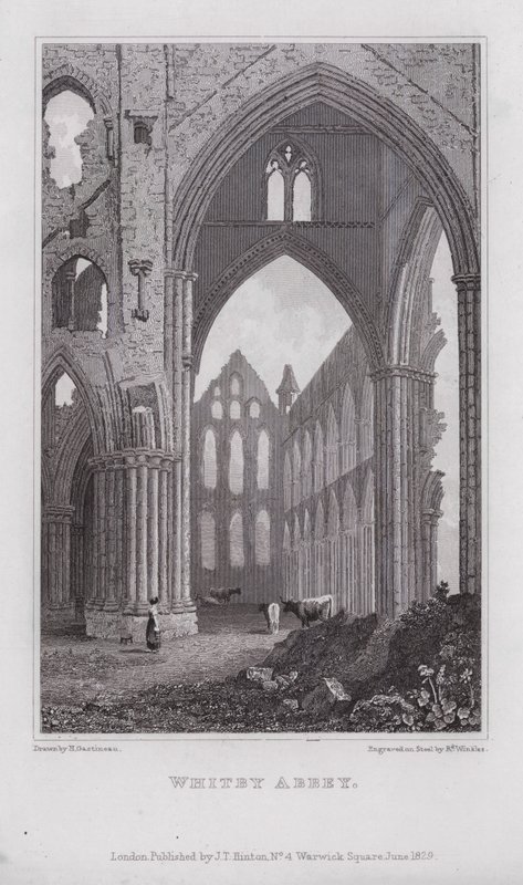 Whitby Abbey (gravering) av Henry (after) Gastineau