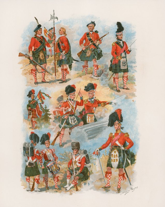 42nd Royal Highlanders The Black Watch (chromolitho) av Henry A. Payne
