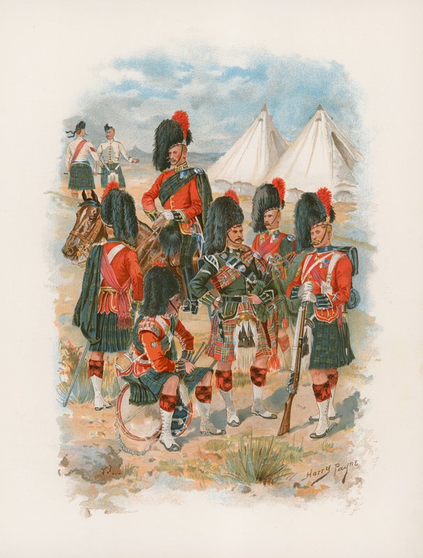 42nd Royal Highlanders, The Black Watch (chromolitho) av Henry A. Payne