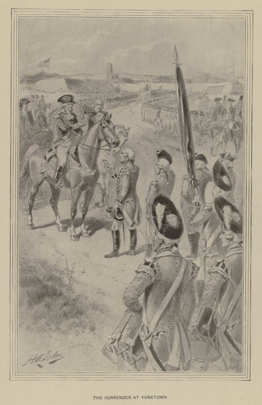 Overgivelsen ved Yorktown (litho) av Henry Alexander (after) Ogden