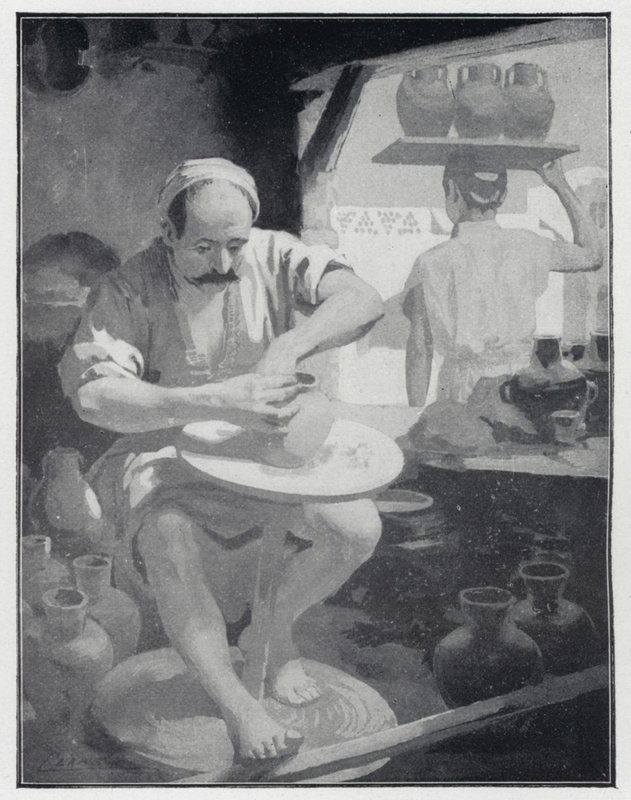 En østlig keramiker (litho) av Henry Andrew Harper