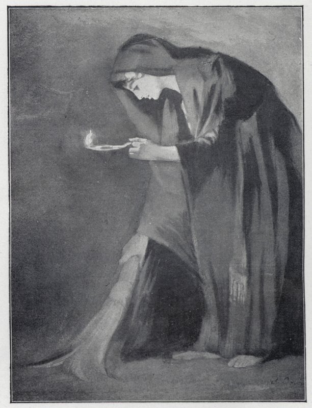 En østlig kvinne som søker en tapt mynt (litho) av Henry Andrew Harper