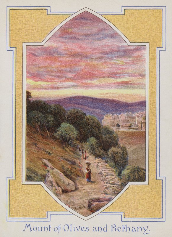 Oljeberget og Betania (chromolitho) av Henry Andrew Harper