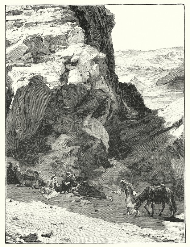 Skyggen av en stor stein, nær War Sabo (litho) av Henry Andrew Harper