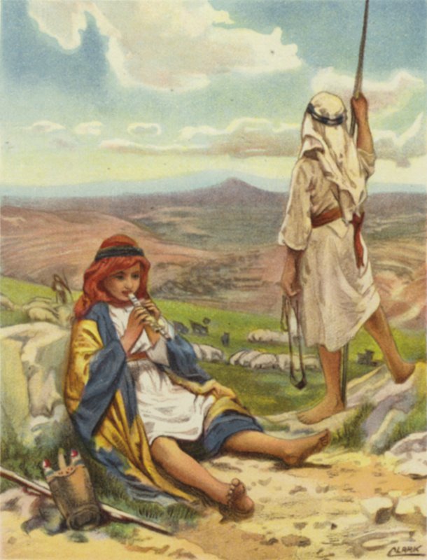 Hyrdeliv på åsene i Betlehem (farge litho) av Henry Andrew Harper