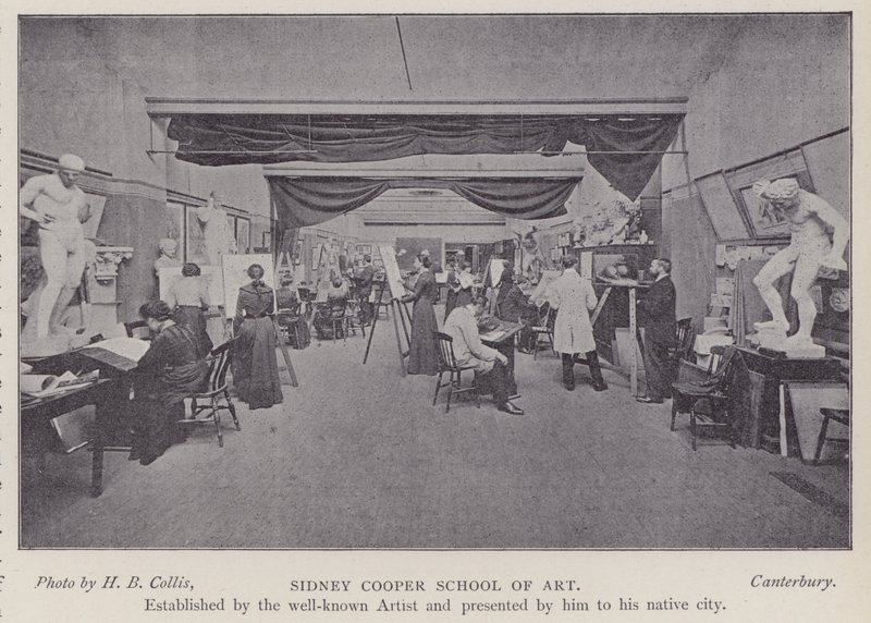 Sidney Cooper School of Art, Canterbury, Kent (s/hv-bilde) av Henry Beauchamp Collis