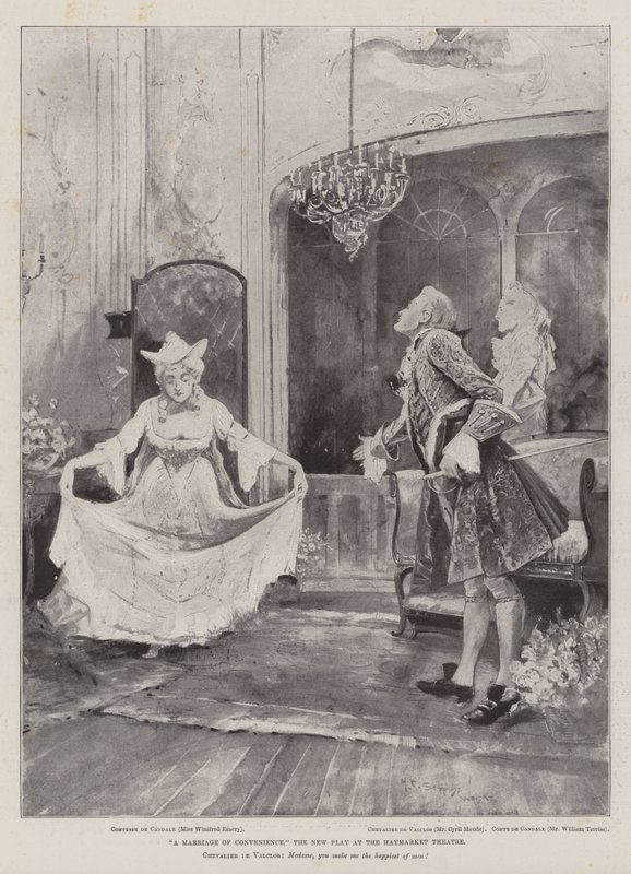 A Marriage of Convenience, det nye skuespillet på Haymarket Theatre av Henry Charles Seppings Wright