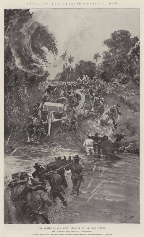 Slutten av den spansk-amerikanske krigen, slaget ved San Juan, holdt opp ved et stygt hjørne av Henry Charles Seppings Wright