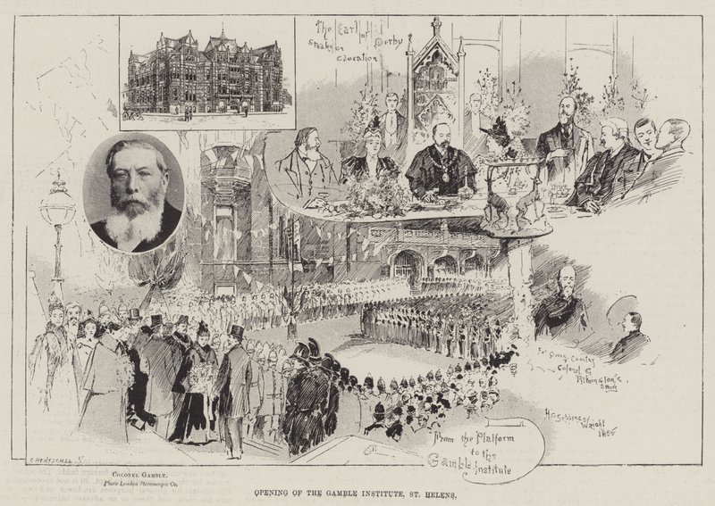 Åpning av Gamble Institute, St Helens av Henry Charles Seppings Wright