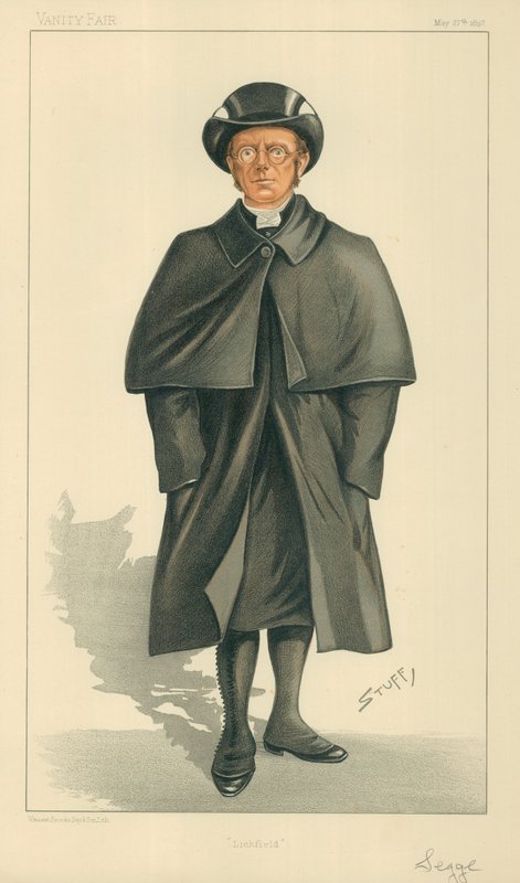 Biskopen av Lichfield, Lichfield, 27. mai 1897, tegneserie Vanity Fair av Henry Charles Seppings Wright