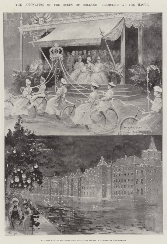 Kroningen av dronningen av Holland, gleder i Haag av Henry Charles Seppings Wright