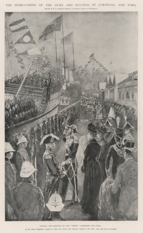 Hjemkomsten til hertugen og hertuginnen av Cornwall og York av Henry Charles Seppings Wright