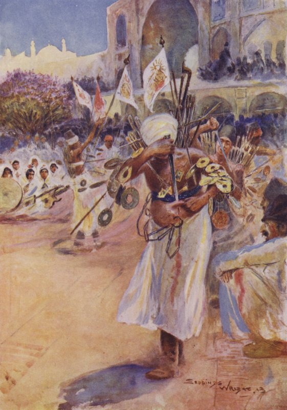 Mohurrum-festivalen, Persia av Henry Charles Seppings Wright