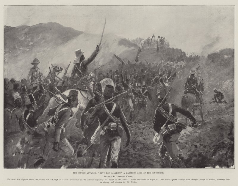 The Soudan Advance, hei! Hei! Saladin! en marsjsang av sudaneserne av Henry Charles Seppings Wright