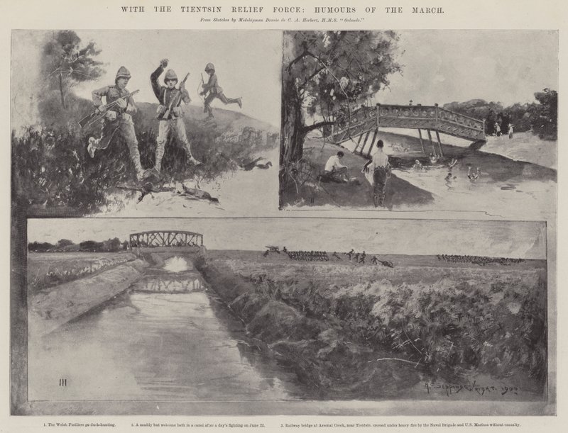 Med Tientsin Relief Force, Humors of the March av Henry Charles Seppings Wright