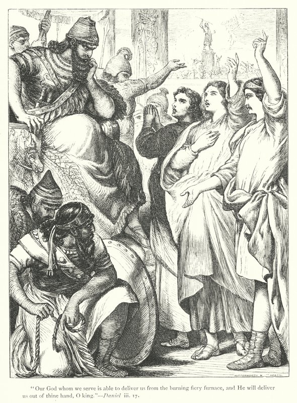 The Fiery Furnace (gravering) av Henry Courtney (after) Selous