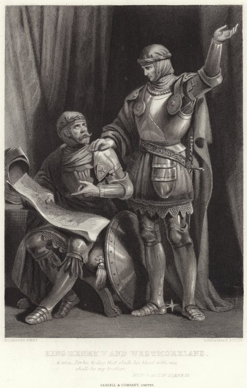 Kong Henry V og Westmoreland, Hen V, akt IV, scene III av Henry Courtney Selous