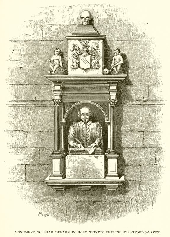 Monument til Shakespeare i Holy Trinity Church, Stratford-on-Avon av Henry Courtney Selous