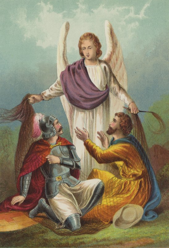 Flukten fra nettet (chromolitho) av Henry Courtney Selous