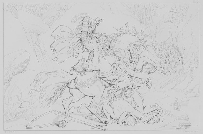Episode fra livet til Robert Bruce, ifølge Sir Walter Scott av Henry Courtney after Selous