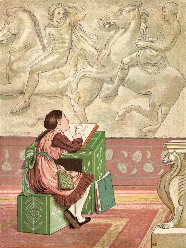 Klassiske mennesker (farge litho) av Henry Hetherington Emmerson