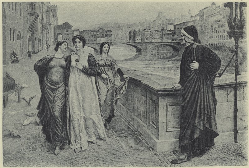 Dante og Beatrice (fotogravyr) av Henry Holiday