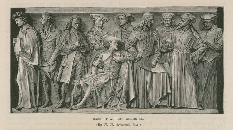 Skulpturer ved foten av Albert Memorial av Henry Hugh Armstead