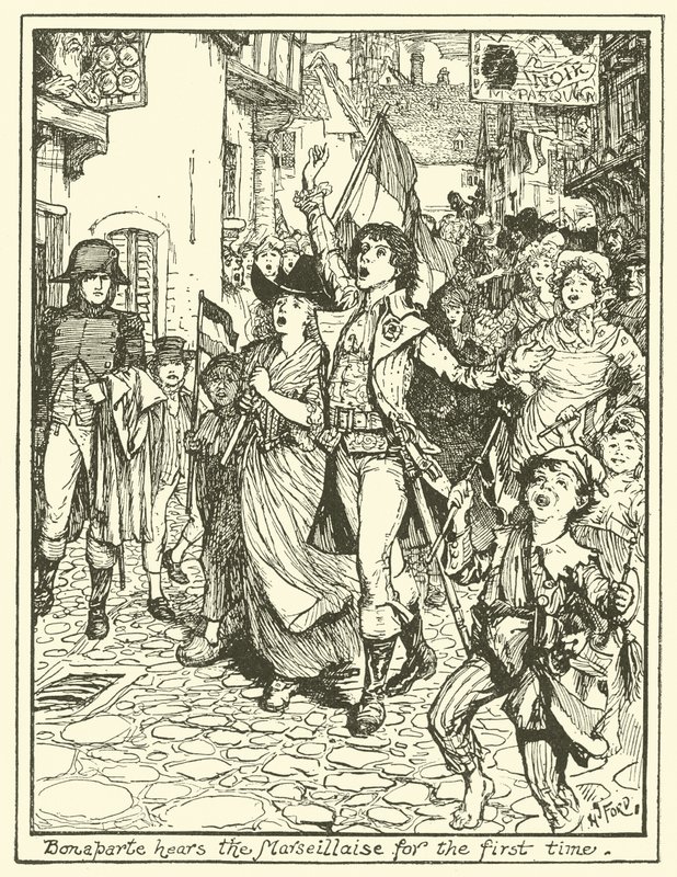 Bonaparte hører Marseillaise for første gang av Henry Justice Ford