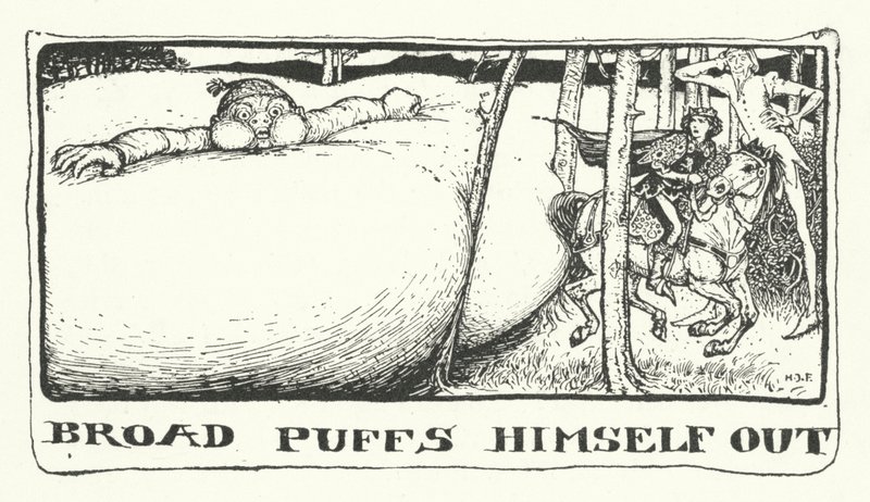 Broad Puffs Himself Out (gravering) av Henry Justice Ford