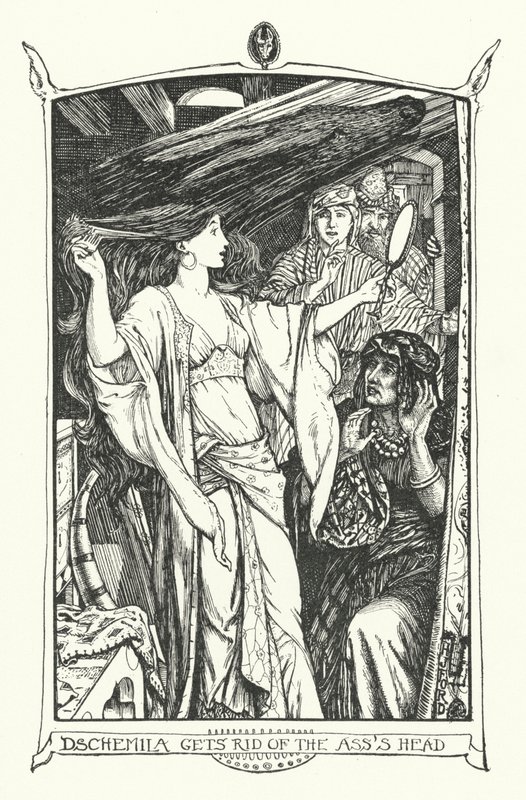 Dschemila blir kvitt rumpahodet (gravering) av Henry Justice Ford