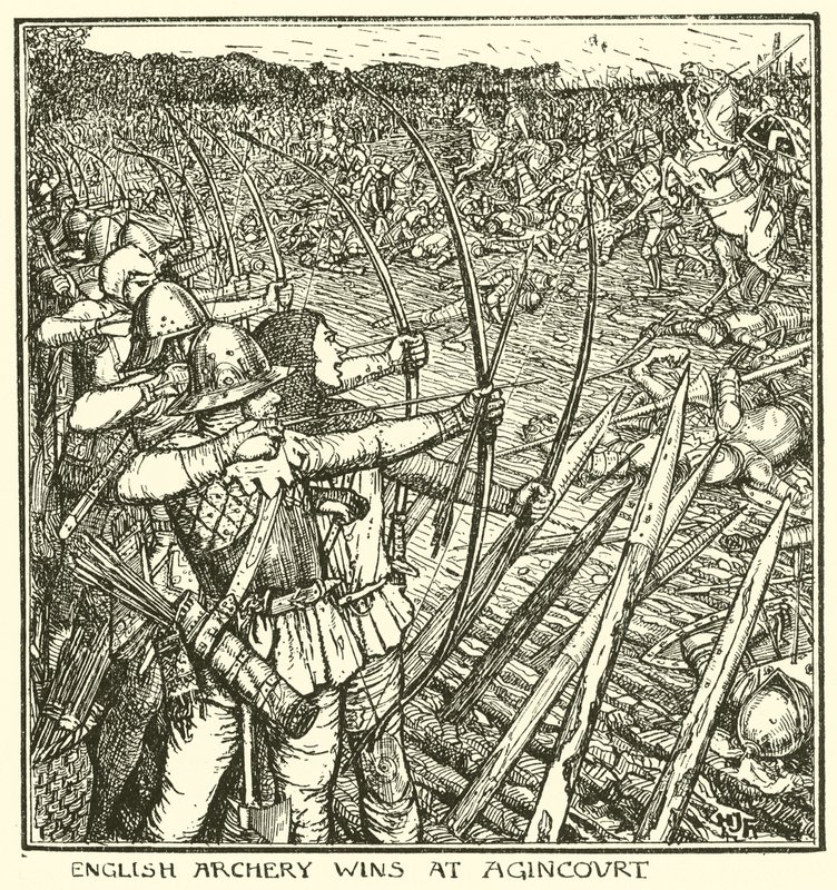 Engelsk bueskyting vinner på Agincourt av Henry Justice Ford