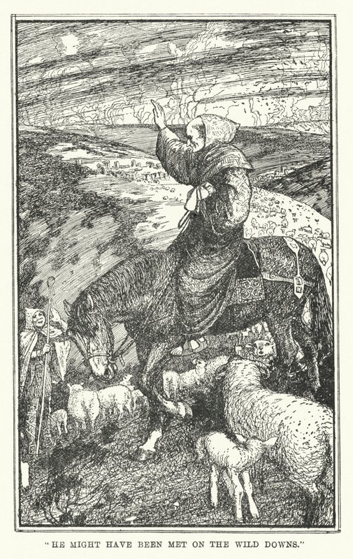 "Han kan ha blitt møtt på de ville nedturene" (litho) av Henry Justice Ford