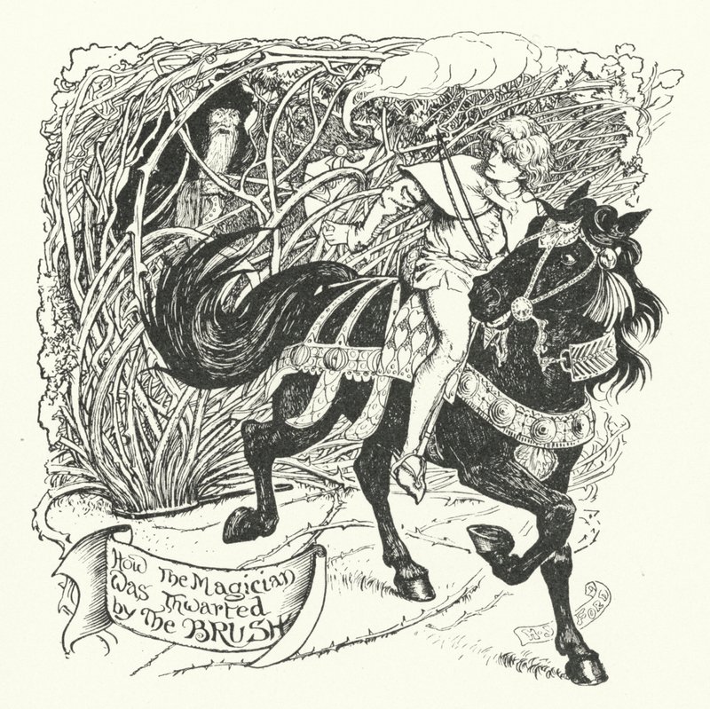 Hvordan tryllekunstneren ble hindret av børsten (gravering) av Henry Justice Ford