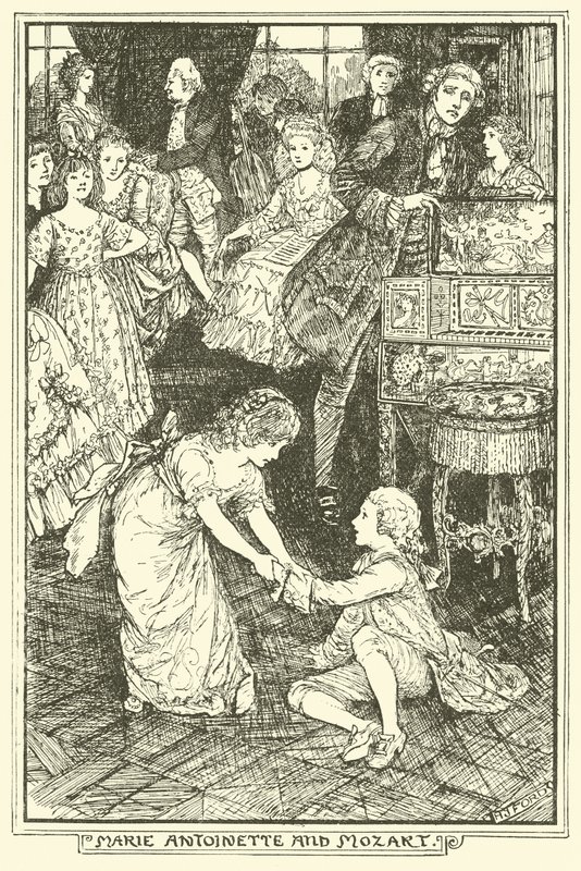 Marie Antoinette og Mozart av Henry Justice Ford