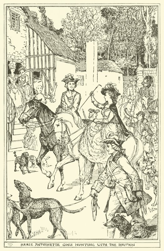 Marie Antoinette går på jakt med Dauphinen av Henry Justice Ford