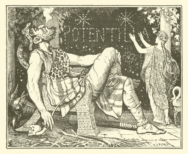 Prins Narcissus og prinsessen Potentilla (gravering) av Henry Justice Ford