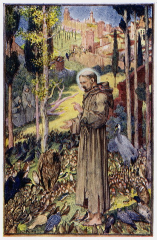 "St Francis forkynner for fuglene" av Henry Justice Ford