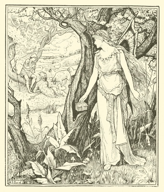Sylvain og Jocosa (gravering) av Henry Justice Ford