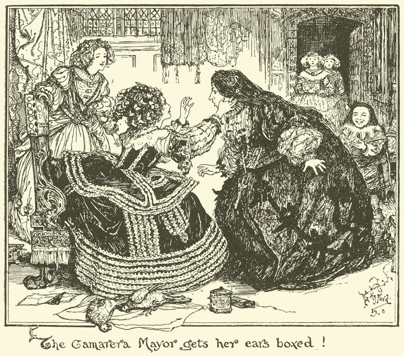 Camarera Mayor får ørene hennes! (gravering) av Henry Justice Ford