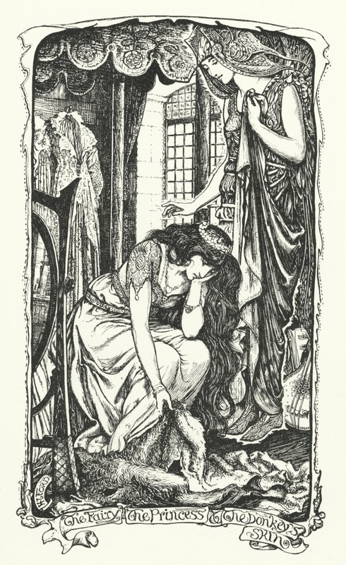 Feen, prinsessen og eselets hud (gravering) av Henry Justice Ford