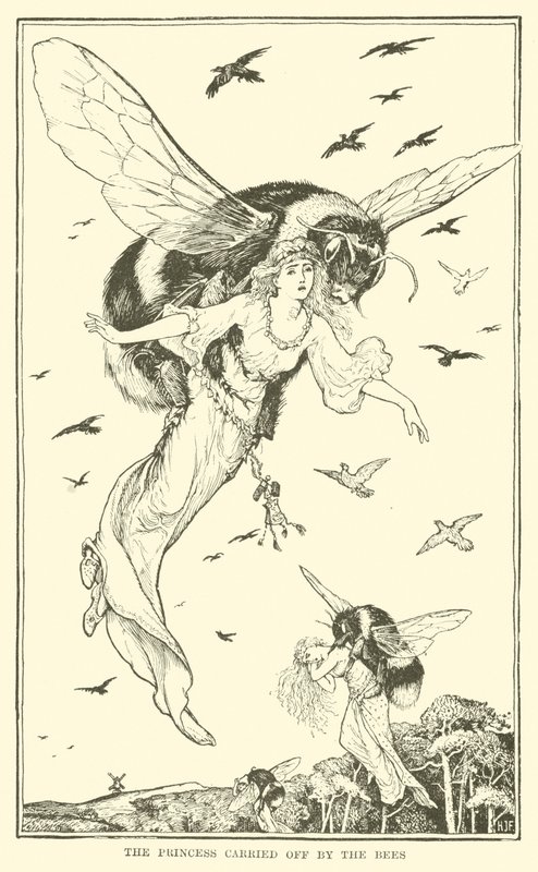 Prinsessen båret av biene (gravering) av Henry Justice Ford